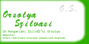 orsolya szilvasi business card